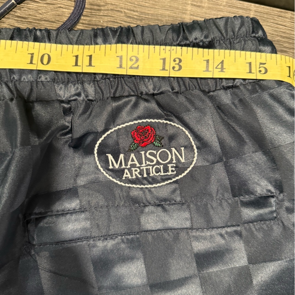 Madison Gray Checkered Men's Swim Shorts - Picture 7 of 9